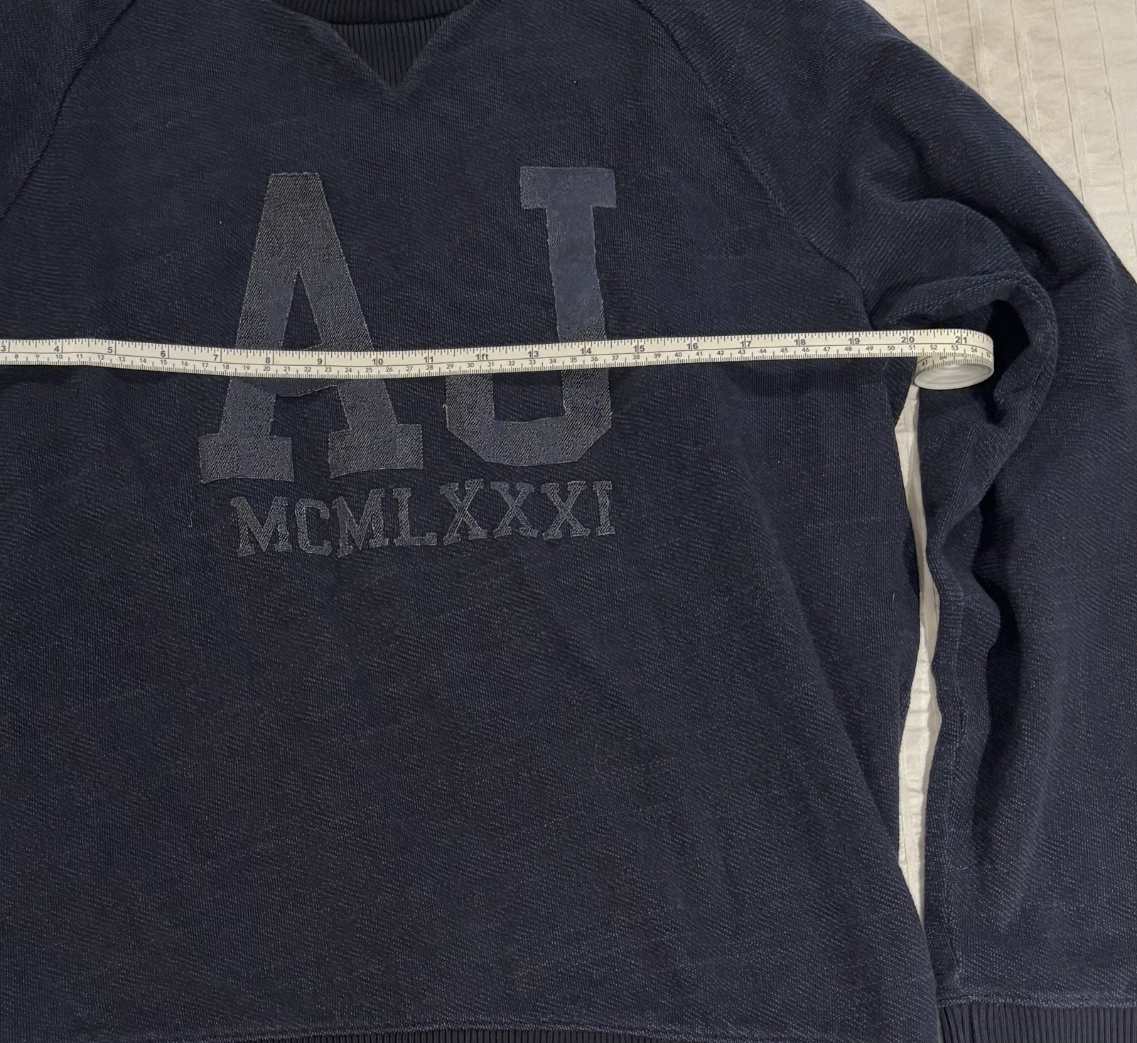 ARMANI JEANS Men’s Crew Neck Charcoal Grey Pullover Jumper Sweater Size M_4 ARMANI JEANS Men’s Crew Neck Charcoal Grey Pullover Jumper Sweater Size M