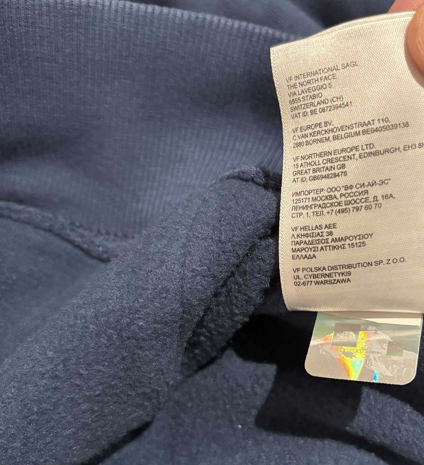 The North Face Men's Size Medium - Blue Drawstring Pullover Hoodie Sweatshirt_1 The North Face Men's Size Medium - Blue Drawstring Pullover Hoodie Sweatshirt