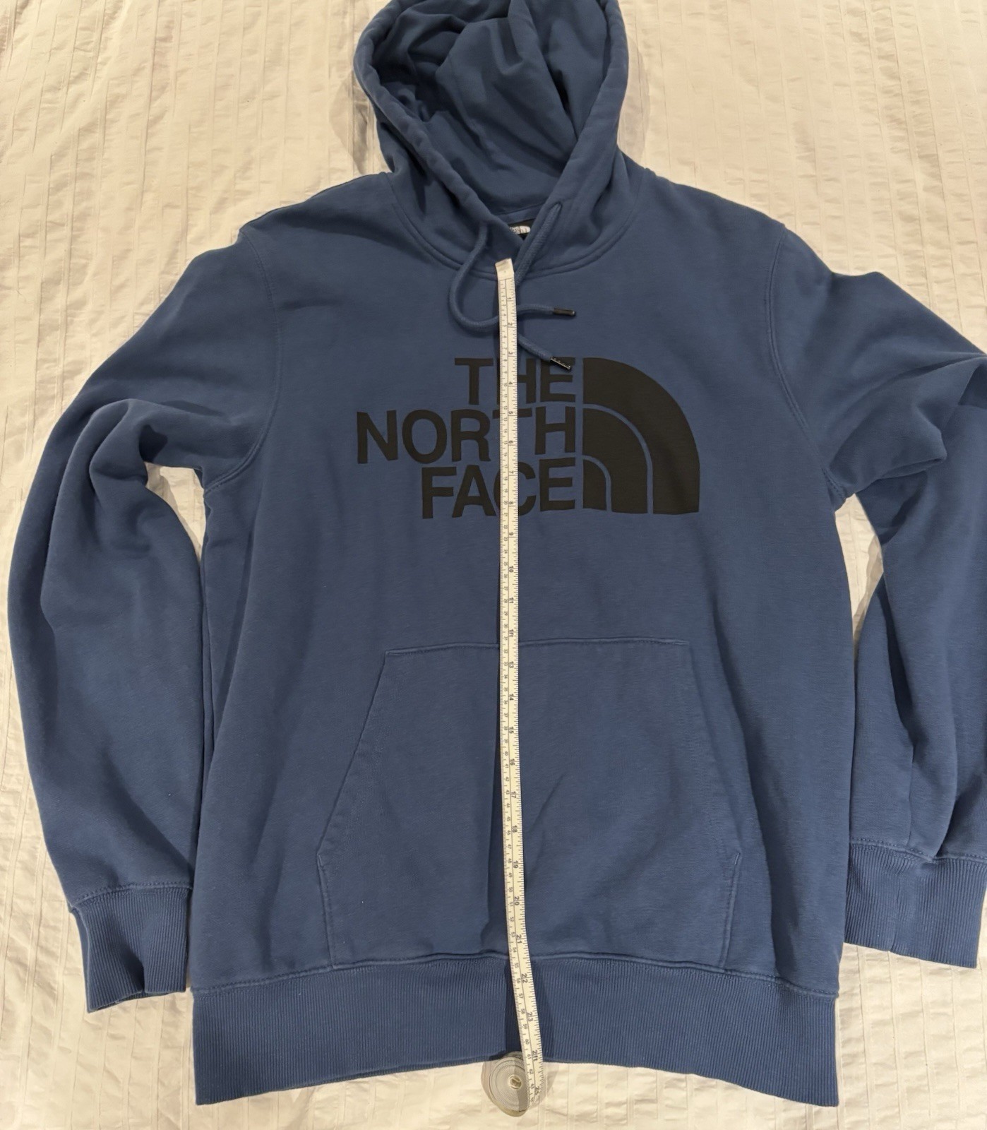 The North Face Men's Size Medium - Blue Drawstring Pullover Hoodie Sweatshirt_4 The North Face Men's Size Medium - Blue Drawstring Pullover Hoodie Sweatshirt