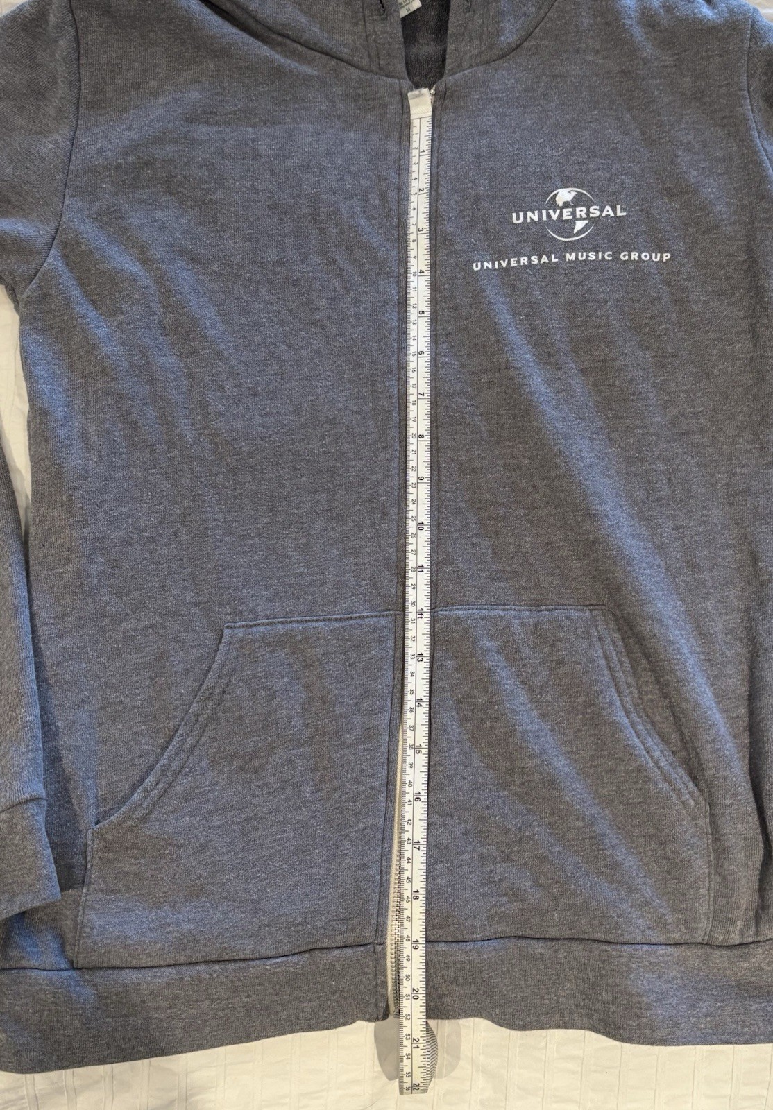 Vintage Y2K Made In USA Universal Music Group Zip Unisex Hoodie Medium Gray SZ M_4 Vintage Y2K Made In USA Universal Music Group Zip Unisex Hoodie Medium Gray SZ M