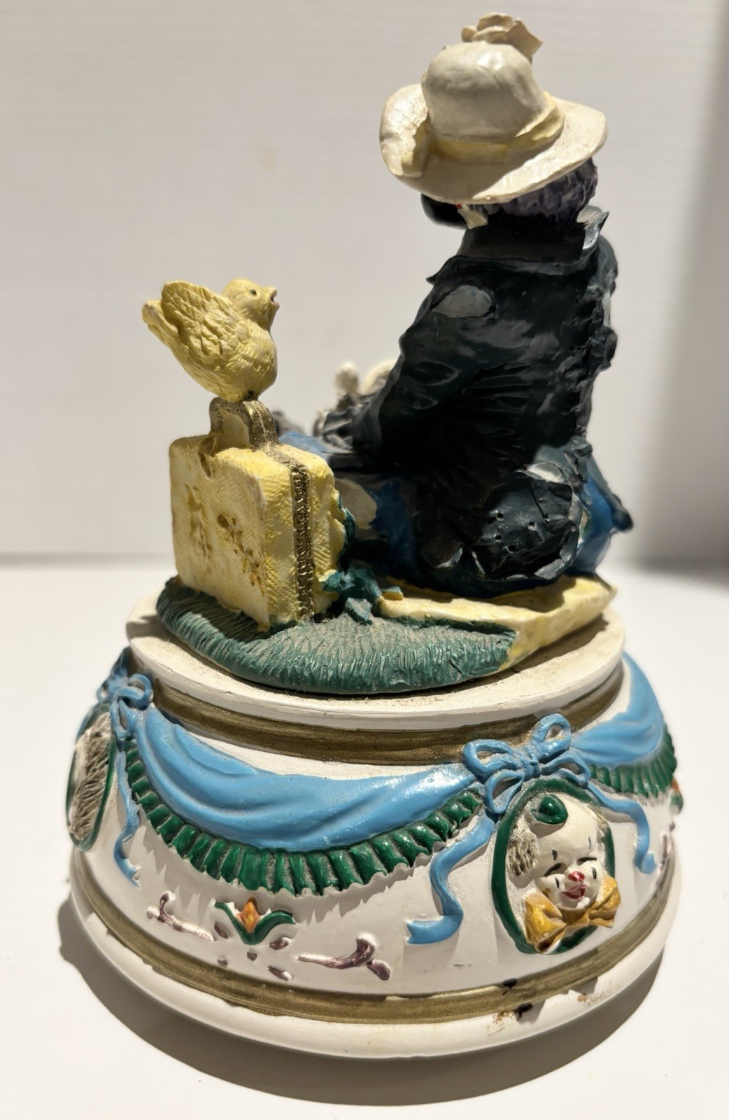 Vintage 90’s Hobo Clown Spinning Musical Figurine Plays Song Those Were The Days_3 Vintage 90’s Hobo Clown Spinning Musical Figurine Plays Song Those Were The Days
