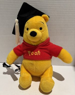 Vintage 2004 Winnie The Pooh Plush Graduation Cap Applause Plushie