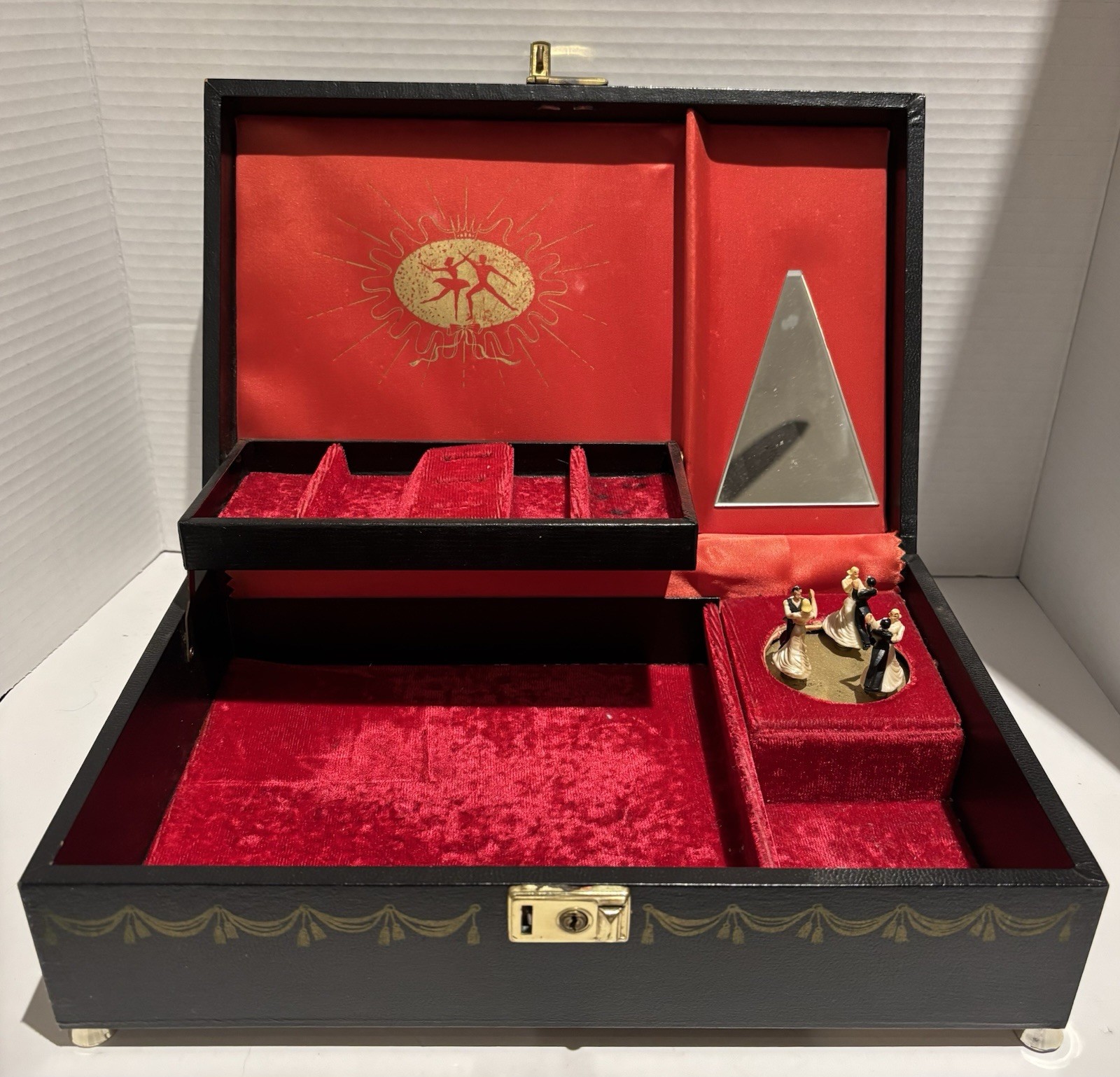 Vintage 1979 Swiss Dancing Lili Windup Musical Jewelry Box Works - Read Desc._0 Vintage 1979 Swiss Dancing Lili Windup Musical Jewelry Box Works - Read Desc.