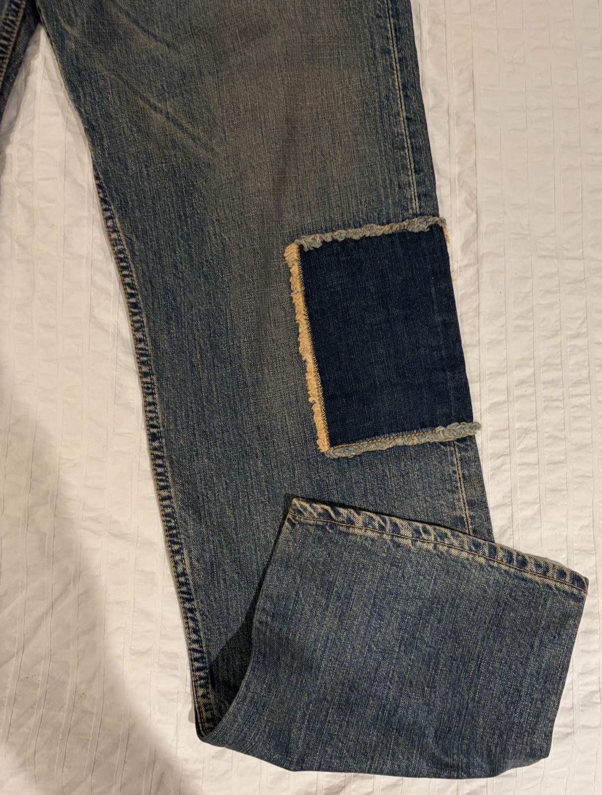 Vintage Levi’s 2002 Distressed Original 501 Red Tab Patchwork Jeans Size W36 L34_2 Vintage Levi’s 2002 Distressed Original 501 Red Tab Patchwork Jeans Size W36 L34