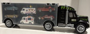 Dino Super Truck Transport With 13 Die cast Cars Playset Hot Wheels Matchbox