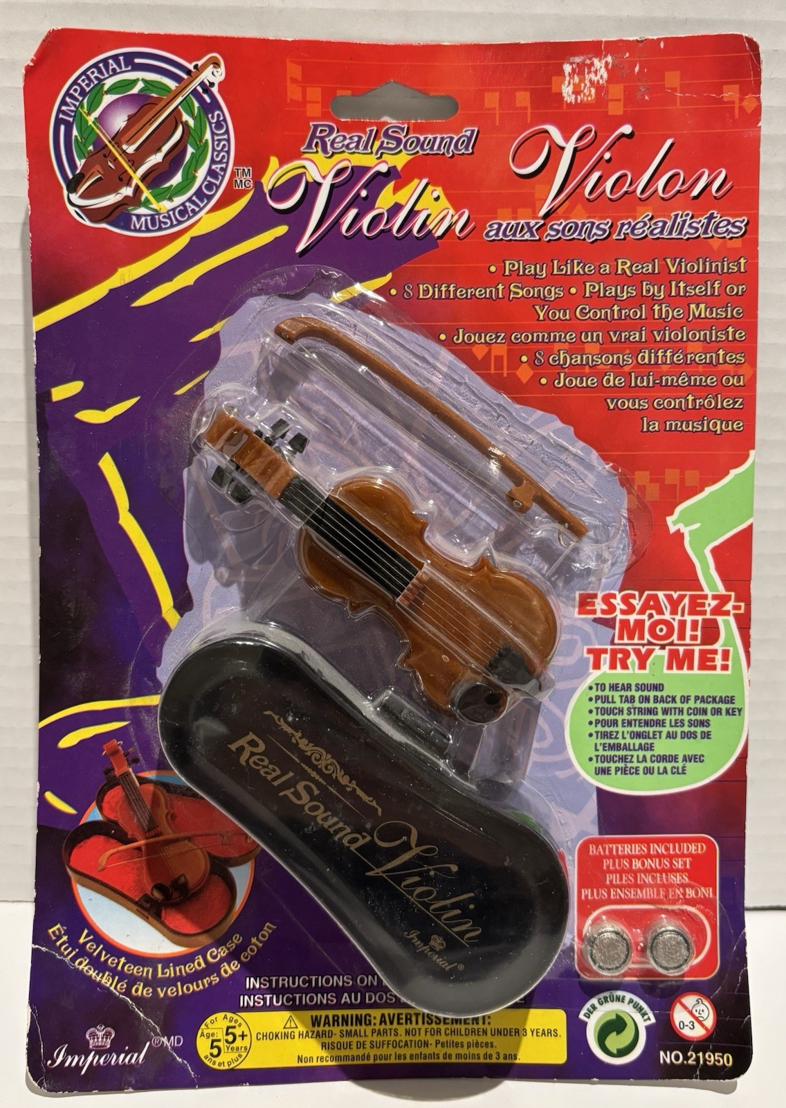 2001 MINIATURE TOY VIOLIN Imperial Real Sound Violin Plays Songs Vintage Toy NEW_0 2001 MINIATURE TOY VIOLIN Imperial Real Sound Violin Plays Songs Vintage Toy NEW
