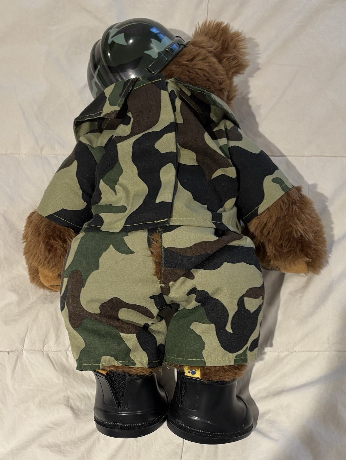 Build A Bear Workshop Duck Camo Helmet Army Boots Plush Stuffed Animal 16"_1 Build A Bear Workshop Duck Camo Helmet Army Boots Plush Stuffed Animal 16"