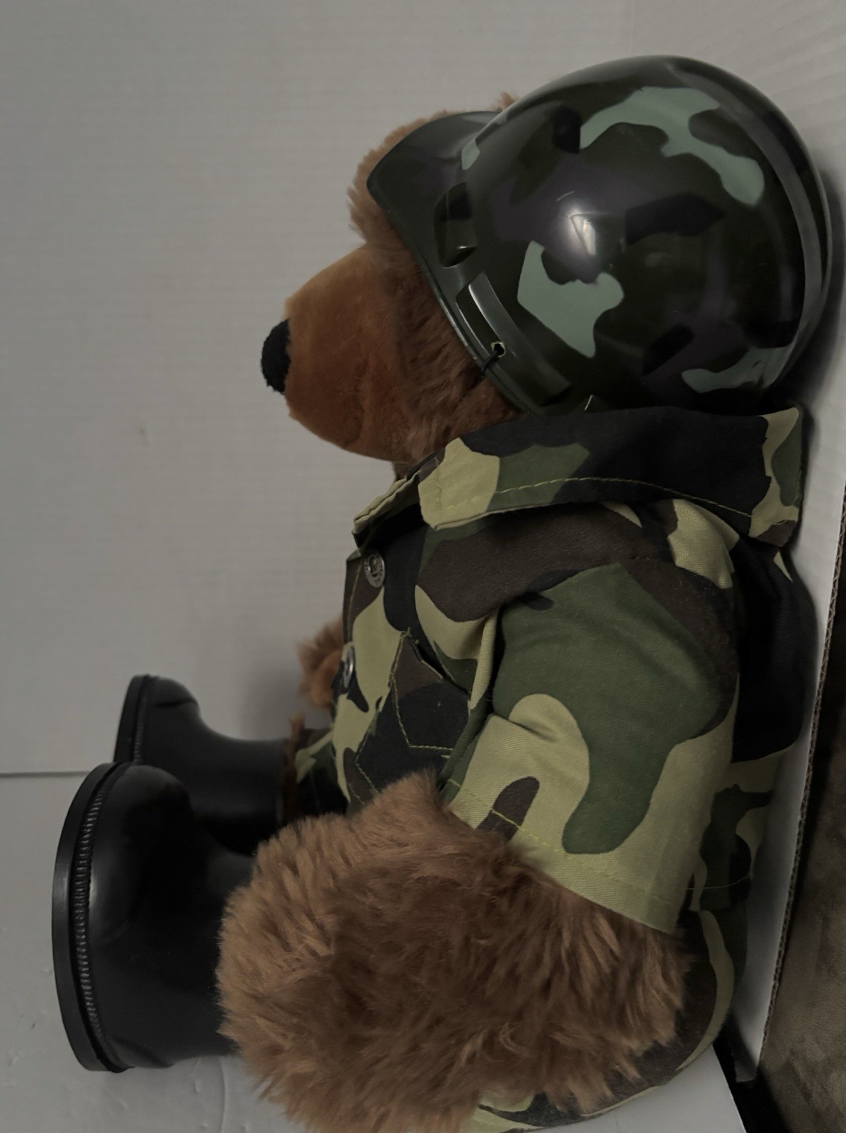 Build A Bear Workshop Duck Camo Helmet Army Boots Plush Stuffed Animal 16"_4 Build A Bear Workshop Duck Camo Helmet Army Boots Plush Stuffed Animal 16"