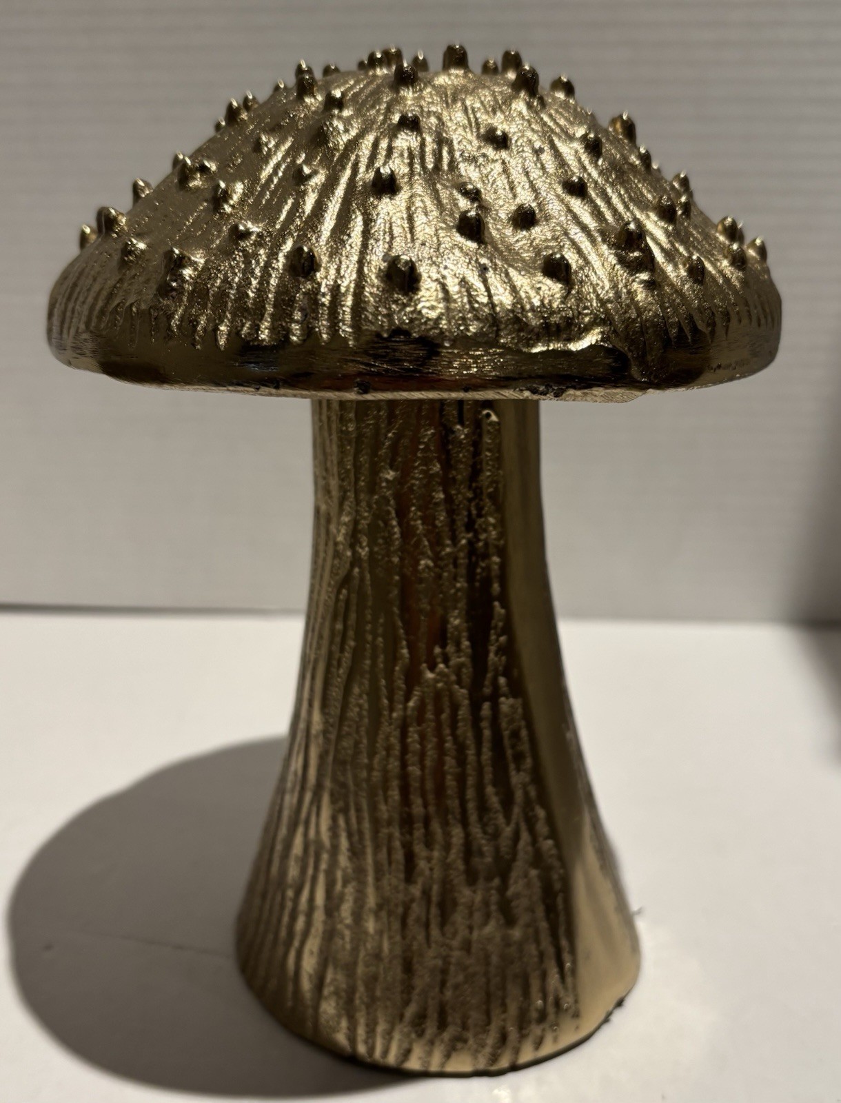 Vintage Y2K Standing Golden Mushroom Figurine Made In India 8” Tall_0 Vintage Y2K Standing Golden Mushroom Figurine Made In India 8” Tall