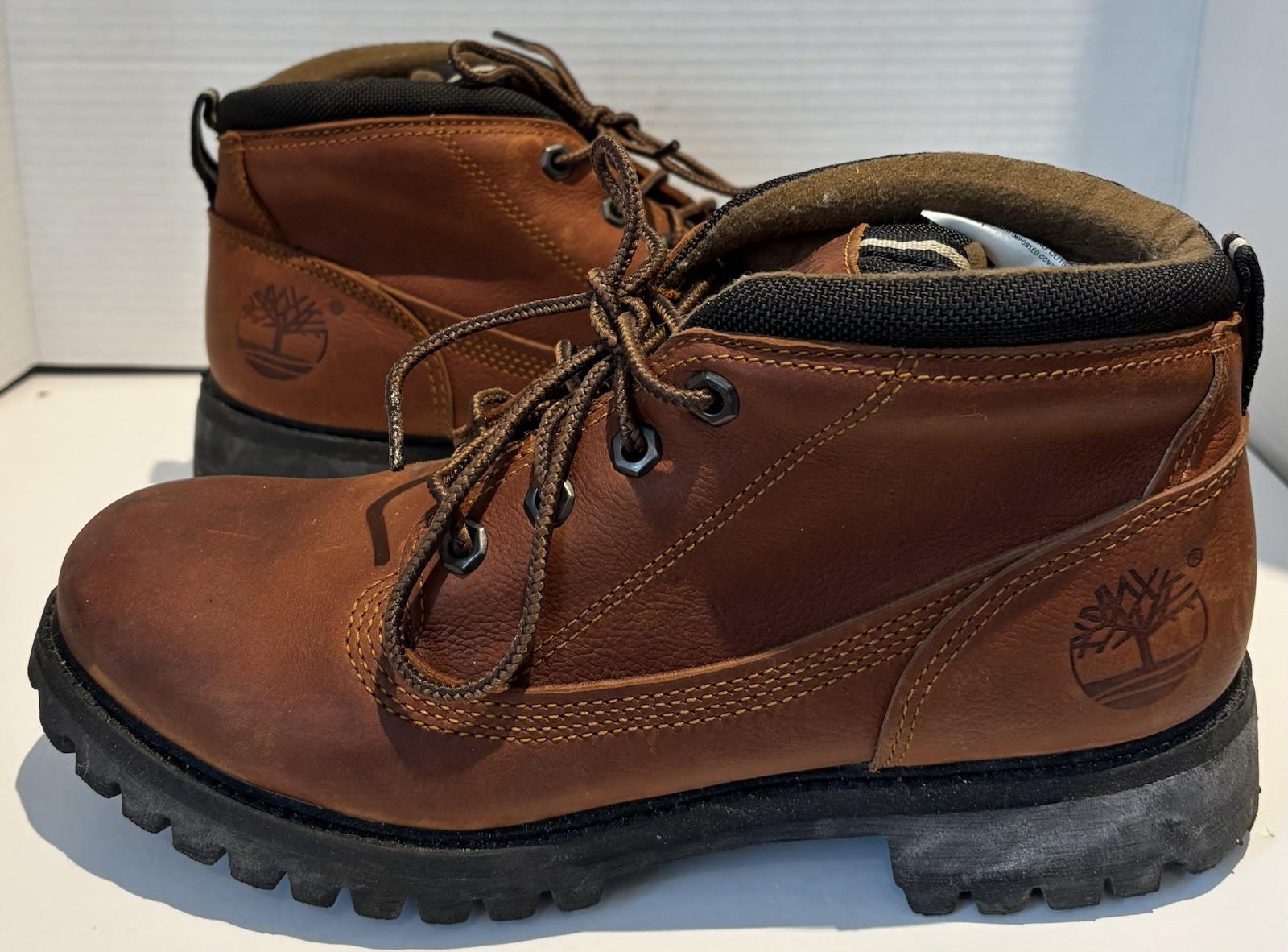 TIMBERLAND Boots Vintage 2001 Y2K Leather Men’s SZ 7.5 Women 9/9.5 Made In USA_1 TIMBERLAND Boots Vintage 2001 Y2K Leather Men’s SZ 7.5 Women 9/9.5 Made In USA
