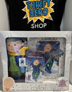 Calliou Gift Set - Rare Vintage 2003 - New See Desc. - Puzzle, DVD & Stuffed Toy
